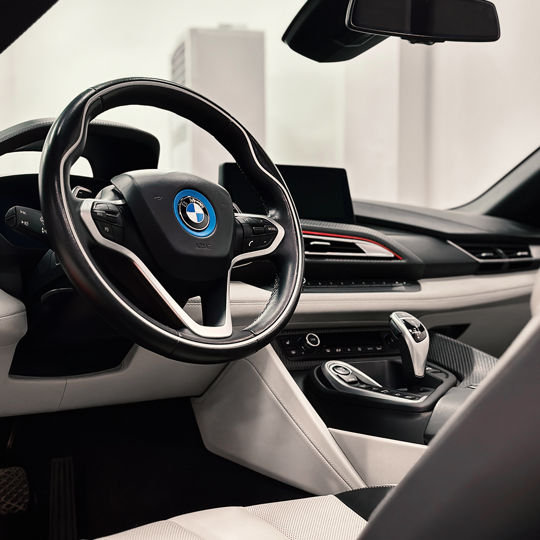 cars dubai BMW i8 interior